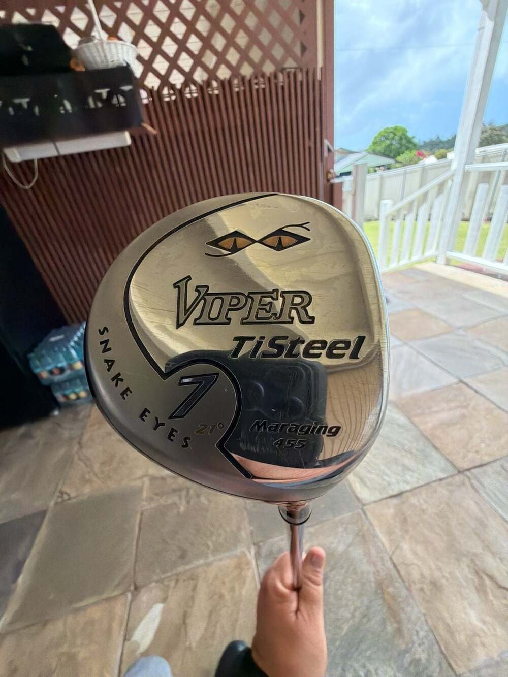 Snake Eyes Viper TiSteel 7 Wood 21 Deg Wood with Precision Rifle 6.5 Steel Shaft